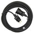EMOS Vonkajší predlžovací kábel 15 m / 1 zásuvka / čierny / guma / 230 V / 1,5 mm2