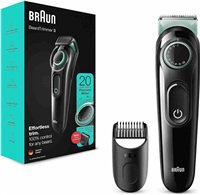 Braun BT3323 zastřihávač vousů, 20 nastavení délky, od 0,5 do 10 mm, čisticí kartáček, černý