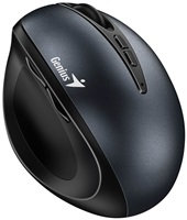 Bluetooth optická myš Genius Ergo 8300S/Vertikální/Optická/Pro praváky/1 600 DPI/Bezdrátová USB/Černá-šedá