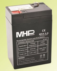 CARSPA Pb akumulátor MHPower VRLA AGM 6V/4,5Ah (MS4.5-6)