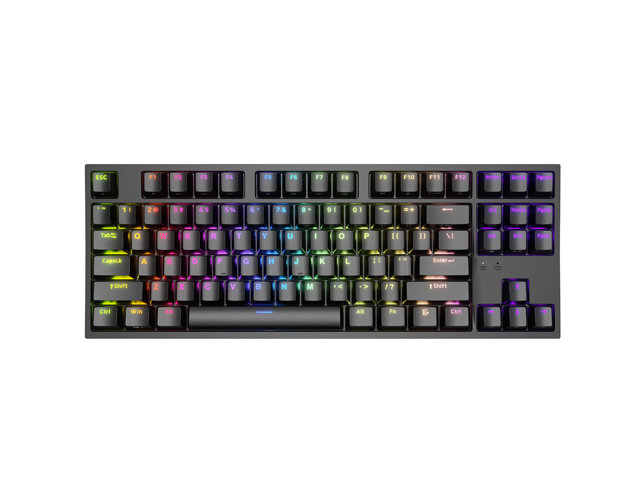 Herná klávesnica Genesis herní mechanická klávesnice THOR 404/RGB/Gateron Yellow Pro/Drátová USB/US layout/Černá