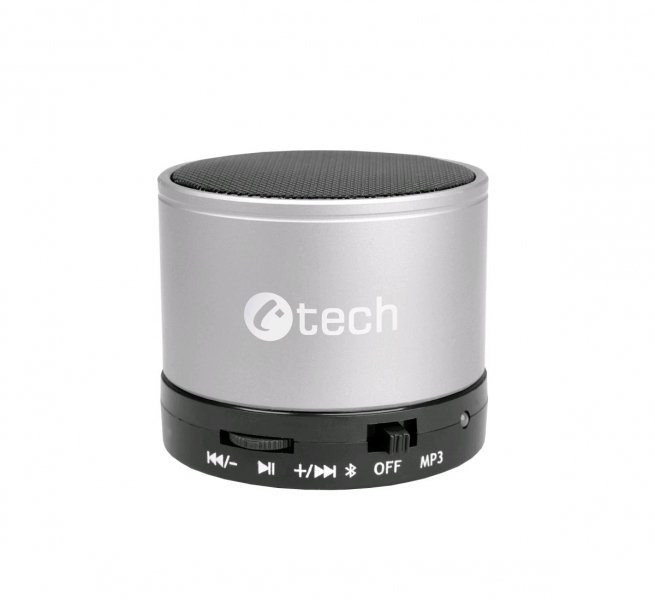 Bluetooth reproduktor C-TECH SPK-04S/3W/Stříbrná