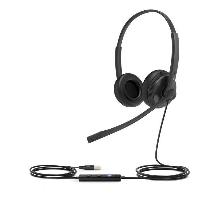 Slúchadlá Yealink UH34 Dual náhlavní souprava na obě uši s USB konektorem pro Teams