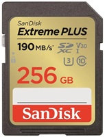 SanDisk Extreme PLUS/SDXC/256GB/190MBps/UHS-I U3 / Class 10